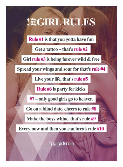 rules of dating a girl
